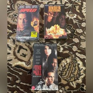 VHS Tapes lot of 3; The speed, under pressure , a time to kill